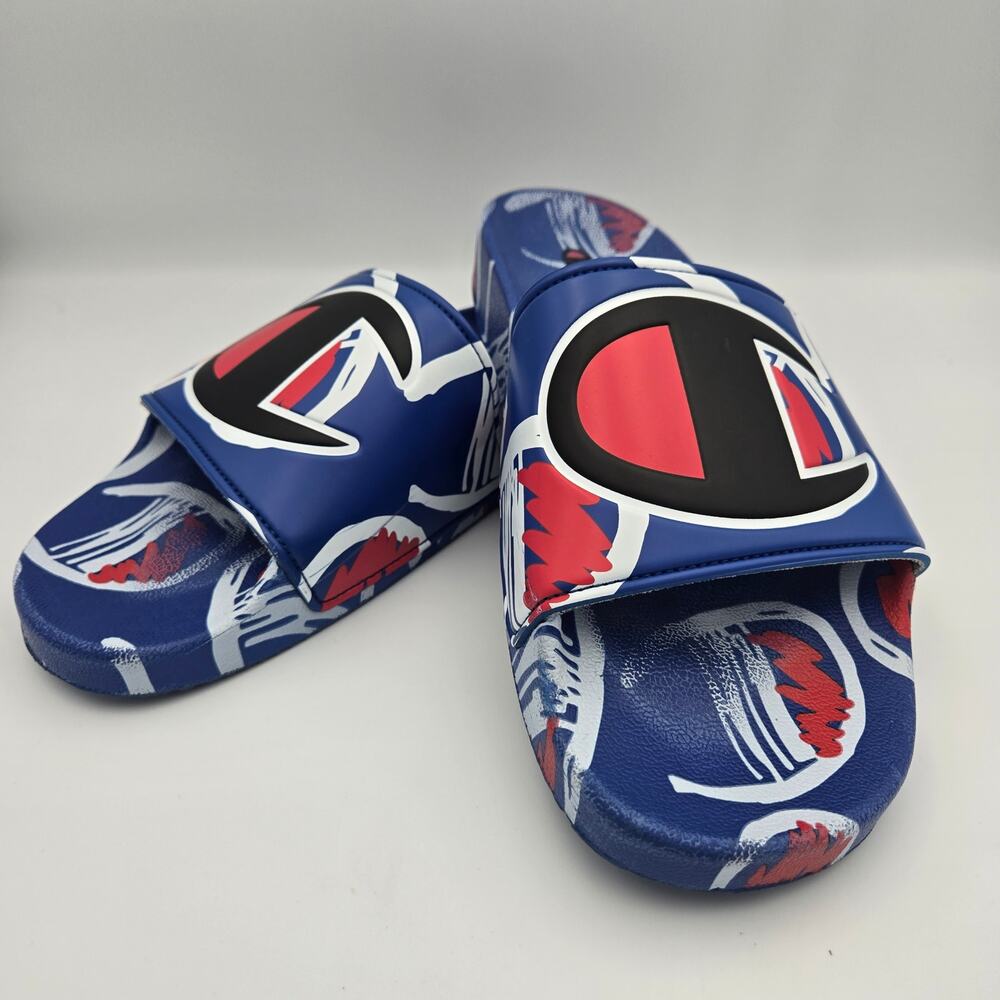 Champion Blue Graphic Slide Sandals – Size 12M